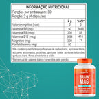 Brain Mag 2.0 | Magnésio + Forfatidilserina + B6, B9, B12 120 Cápsulas - Bigens