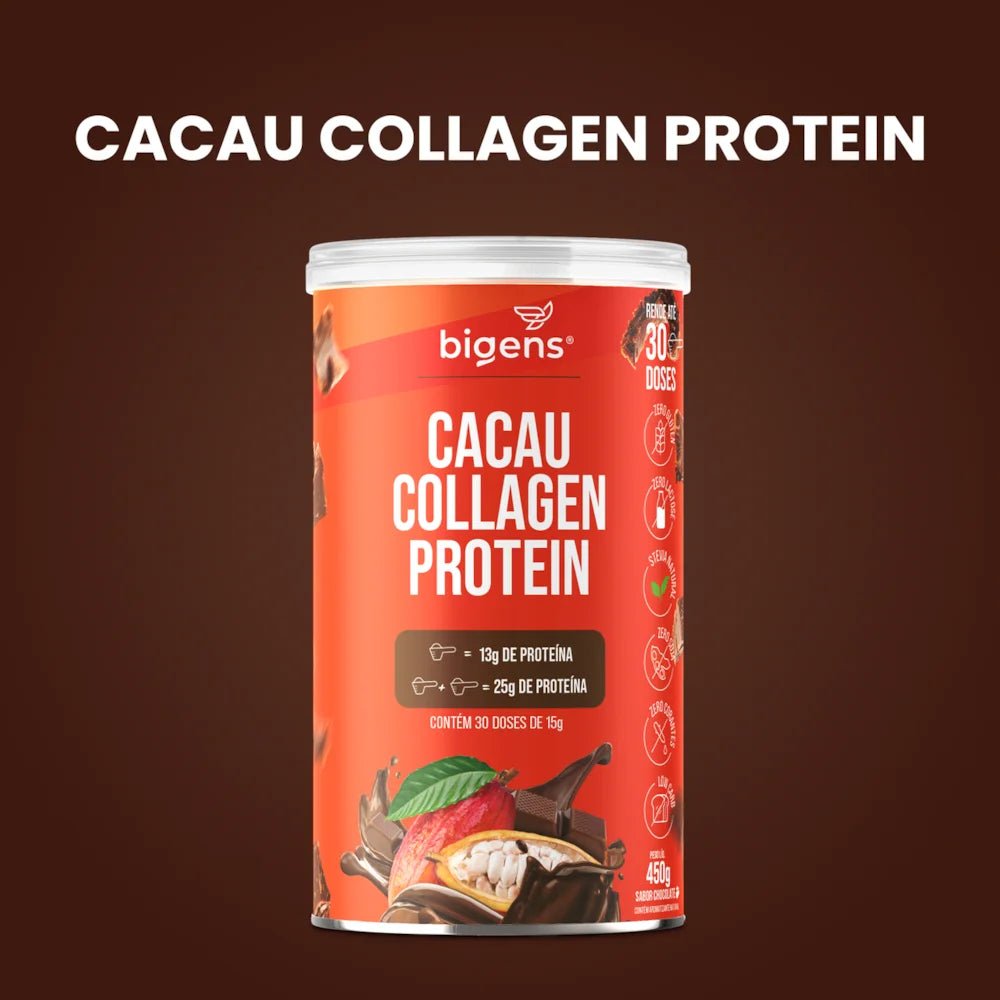 Cacau Collagen Protein | Até 25g de Proteína 450g - Bigens