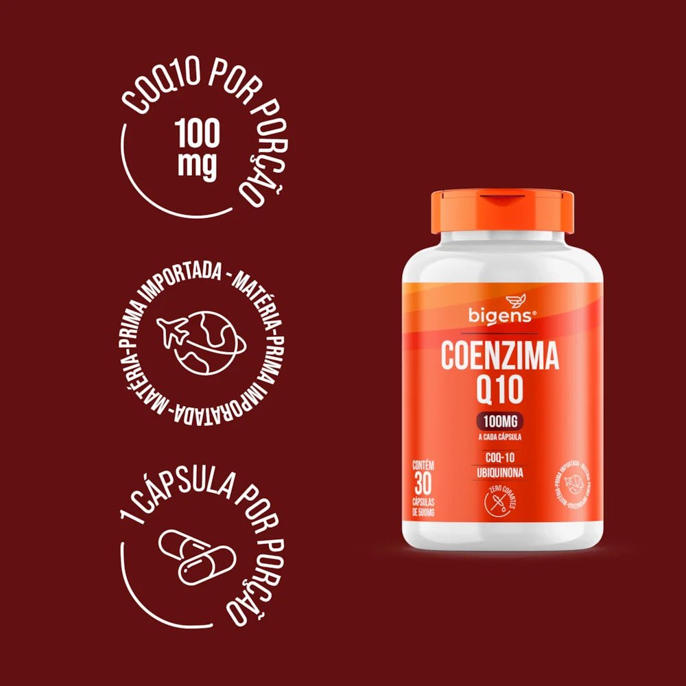 Coenzima Q10 100mg | 100mg por Cápsula 30 Cápsulas - Bigens