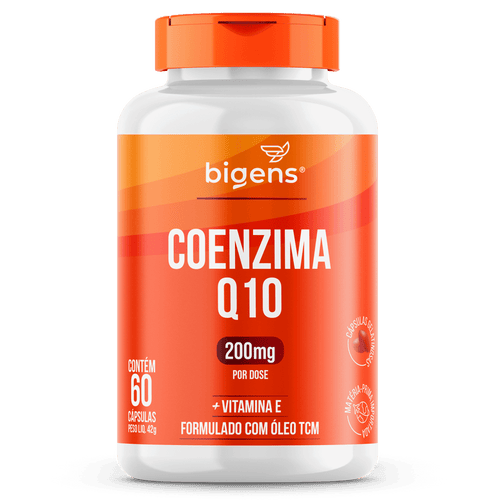Coenzima Q10 200mg | +Vitamina E 60 Cápsulas - Bigens