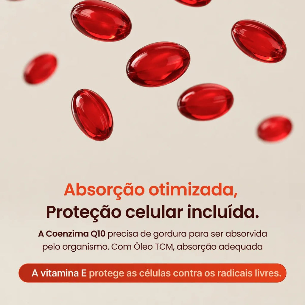 Coenzima Q10 200mg | +Vitamina E 60 Cápsulas - Vitaminas Isoladas - Bigens