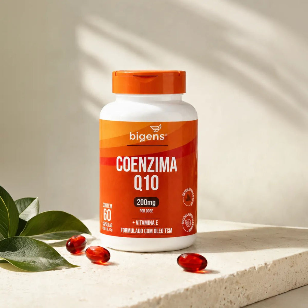Coenzima Q10 200mg | +Vitamina E 60 Cápsulas - Vitaminas Isoladas - Bigens