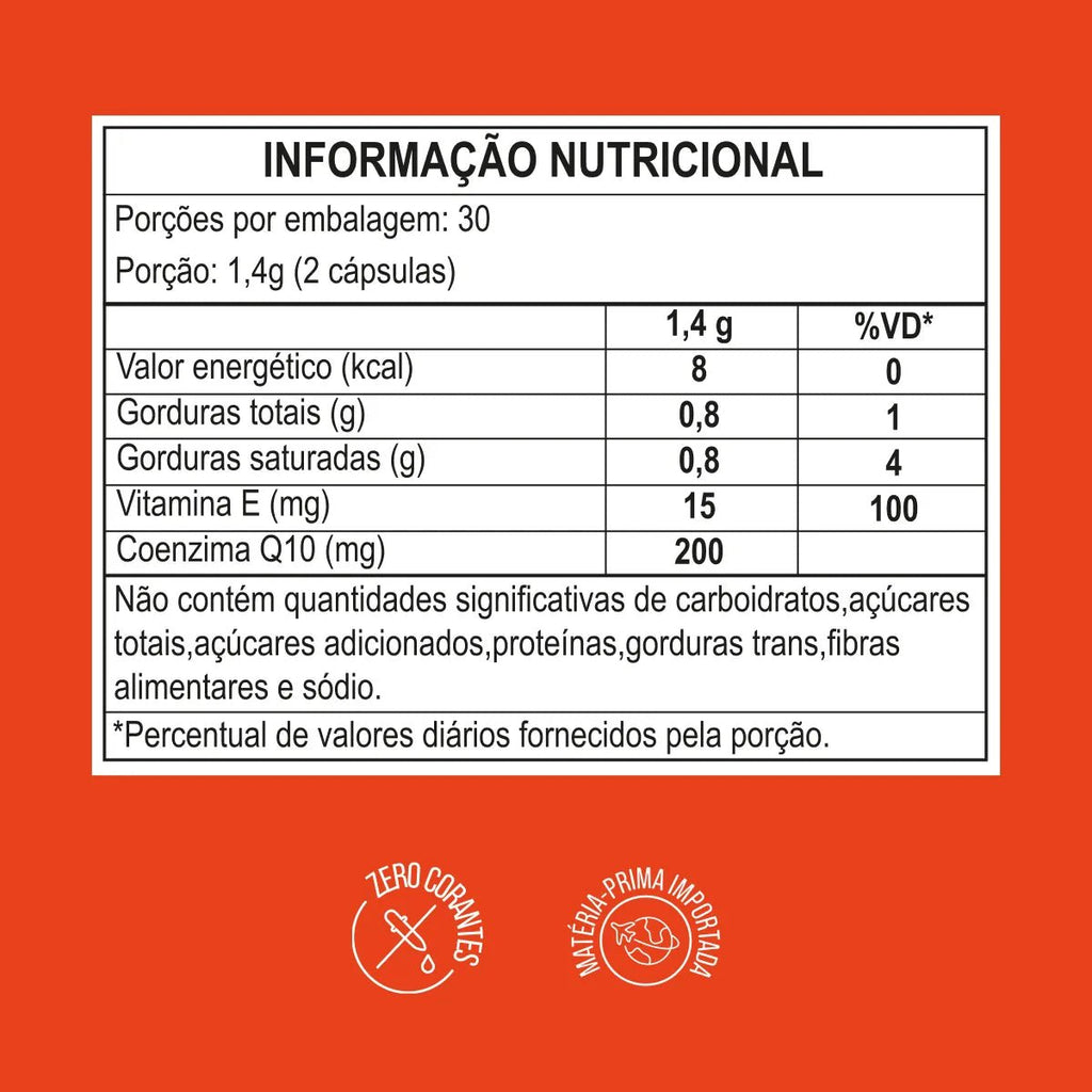 Coenzima Q10 200mg | +Vitamina E 60 Cápsulas - Vitaminas Isoladas - Bigens