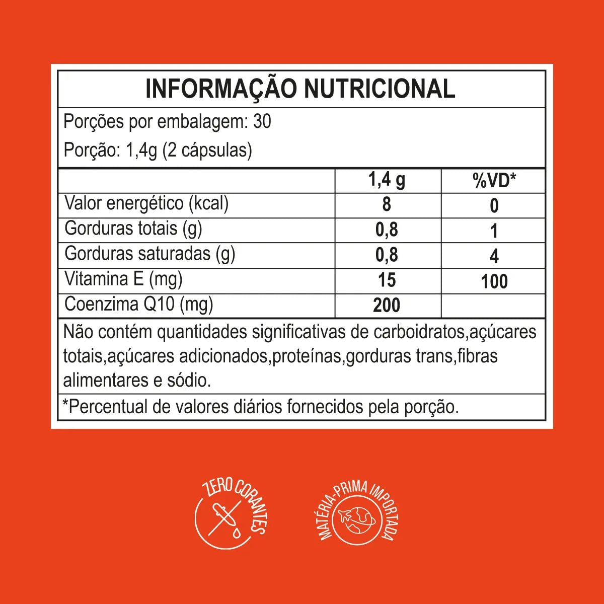 Coenzima Q10 200mg | +Vitamina E 60 Cápsulas - Vitaminas Isoladas - Bigens