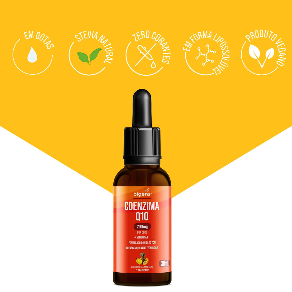 Coenzima Q10 Frutas Amarelas | 200mg por Dose 30ml - Bigens