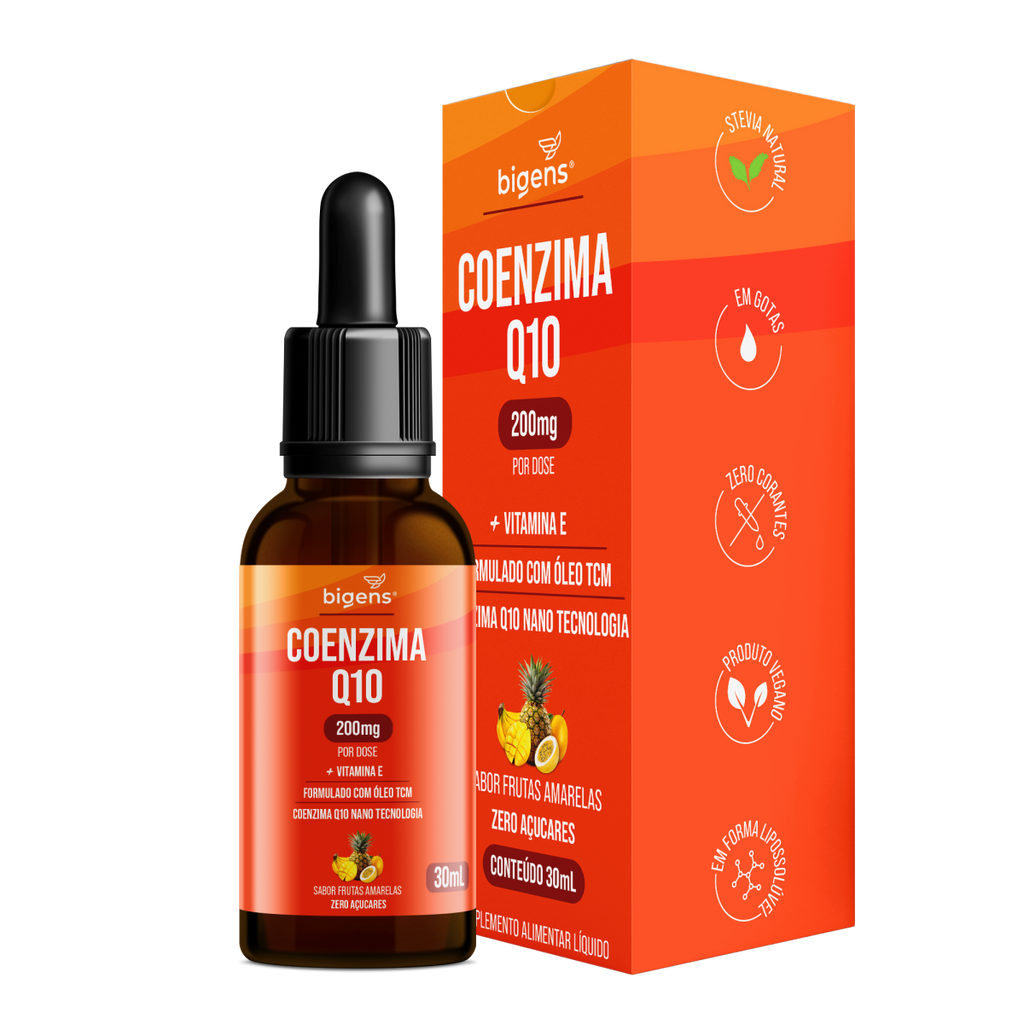 Coenzima Q10 Frutas Amarelas | 200mg por Dose 30ml - Bigens