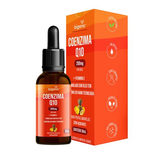 Coenzima Q10 Frutas Amarelas | 200mg por Dose 30ml - Bigens