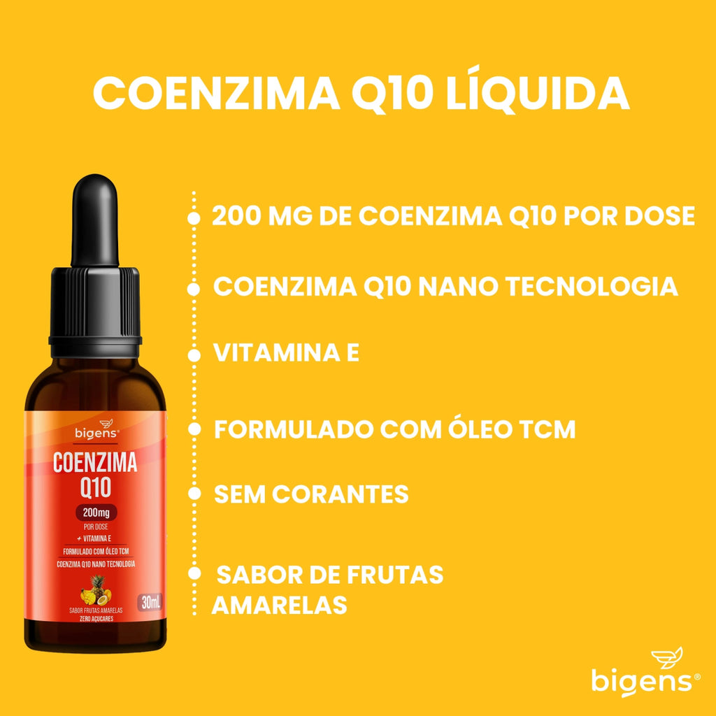 Coenzima Q10 Frutas Amarelas | 200mg por Dose 30ml - Bigens