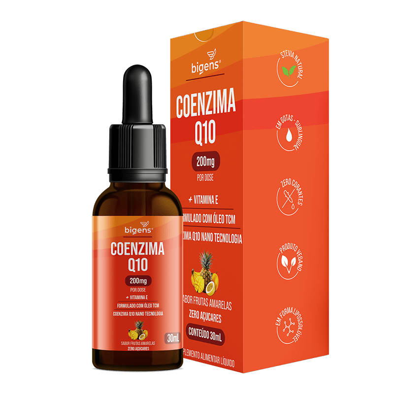 Coenzima Q10 Frutas Amarelas | 200mg por Dose 30ml - Bigens