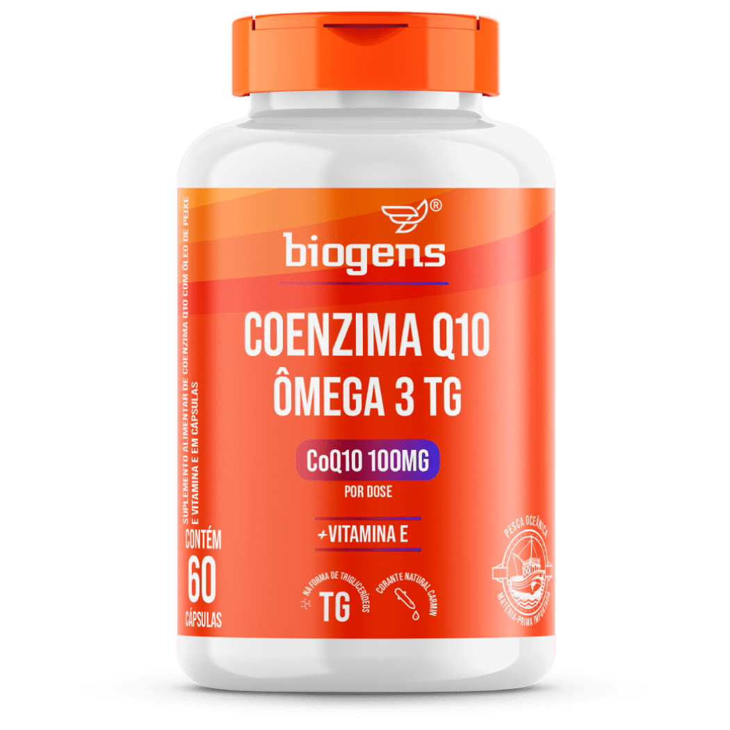 Coenzima Q10 + Ômega 3 | Q10 100mg + Ômega 3 311mg + Vit. E 15mg 60 Cápsulas - Bigens