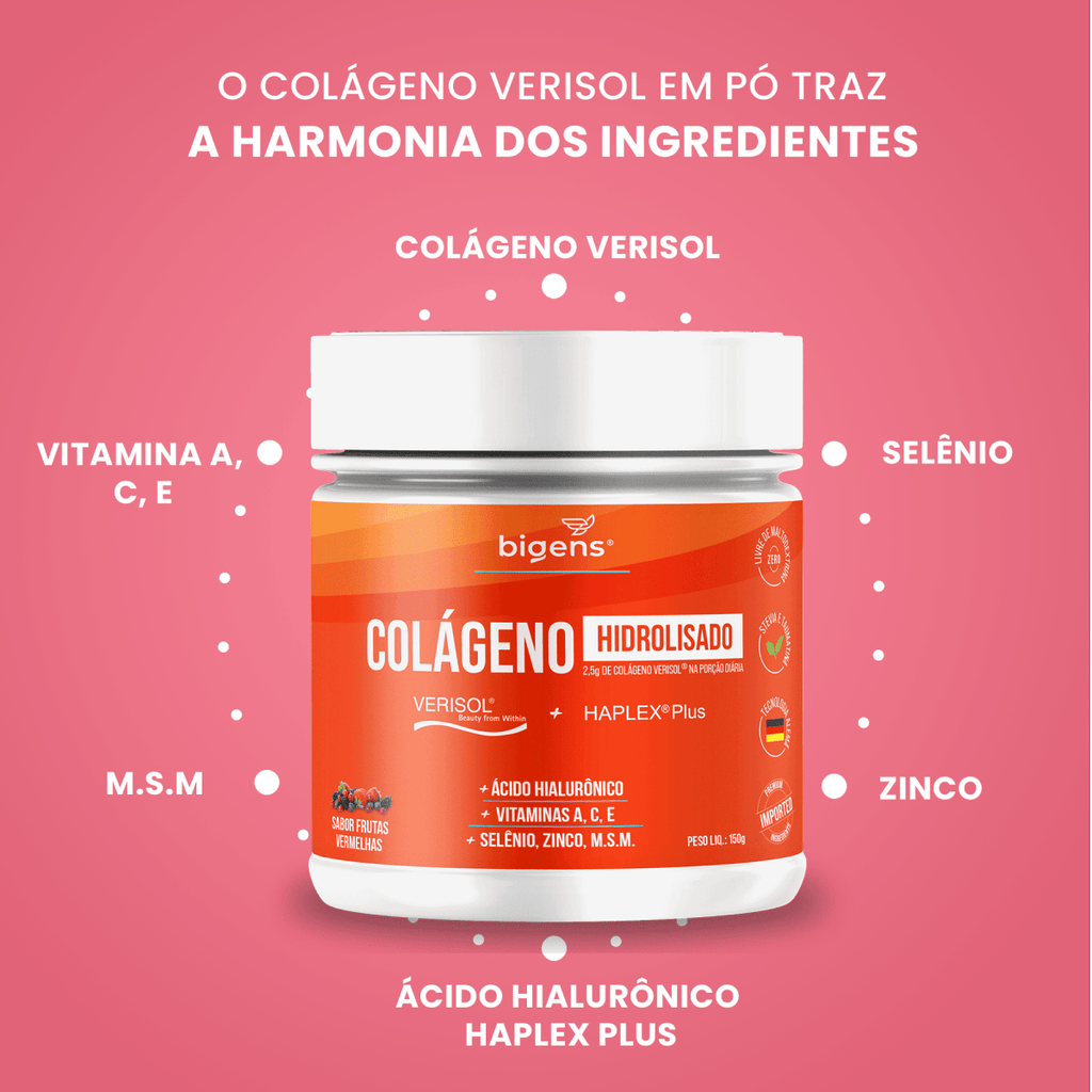 Colágeno Verisol em Pó | Verisol® + Haplex Plus® 150g - Bigens