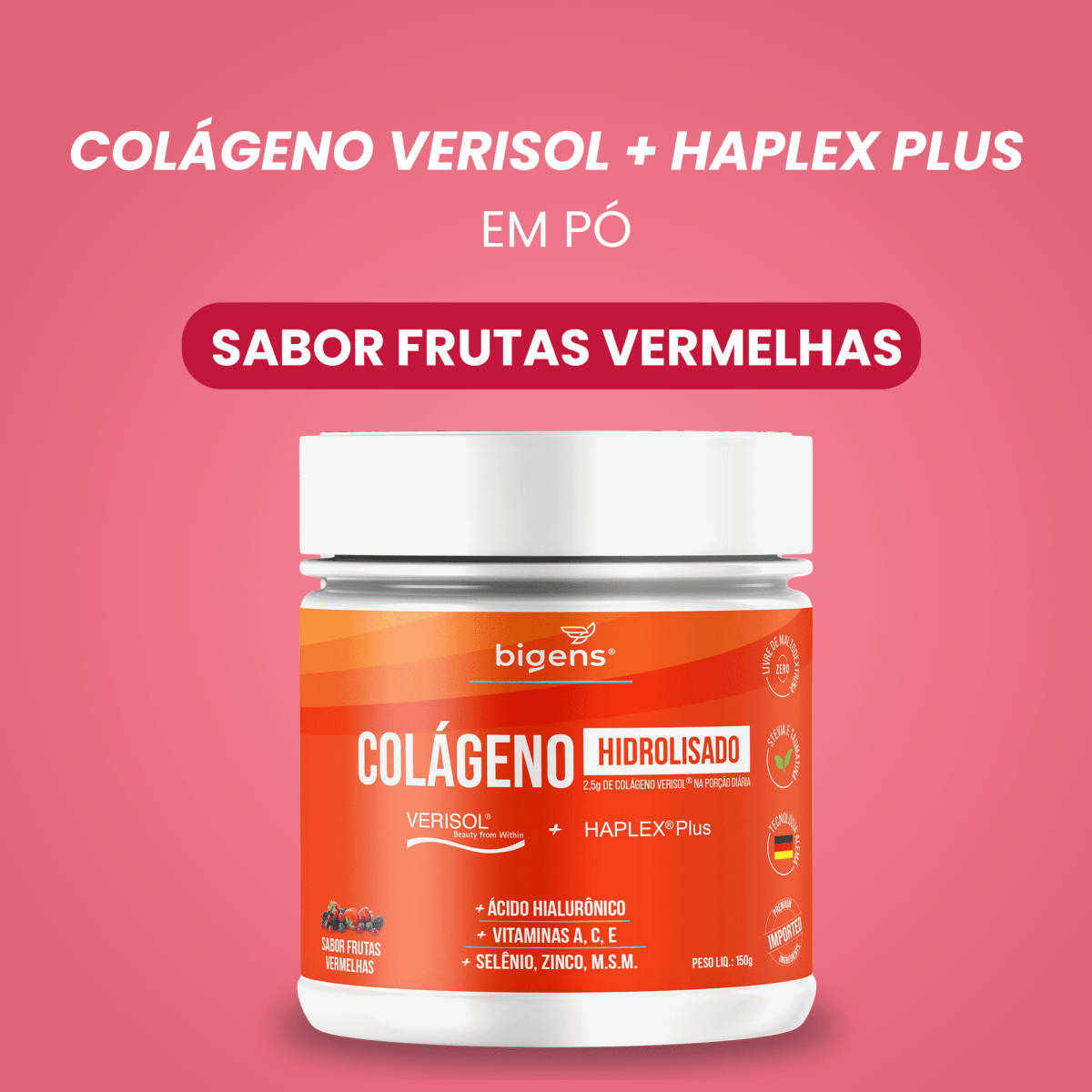 Colágeno Verisol em Pó | Verisol® + Haplex Plus® 150g - Bigens