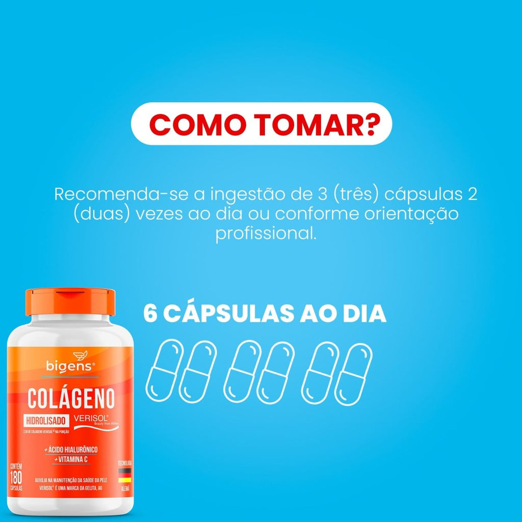 Colágeno Verisol ® | Hidrolisado 180 Cápsulas - Bigens