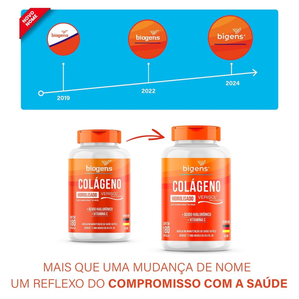 Colágeno Verisol ® | Hidrolisado 180 Cápsulas - Bigens