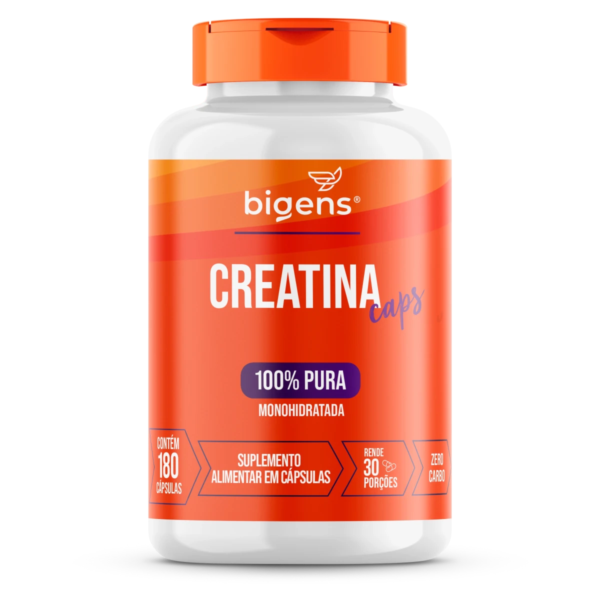 Creatina Caps | Monohidratada 180 Cápsulas - Bigens