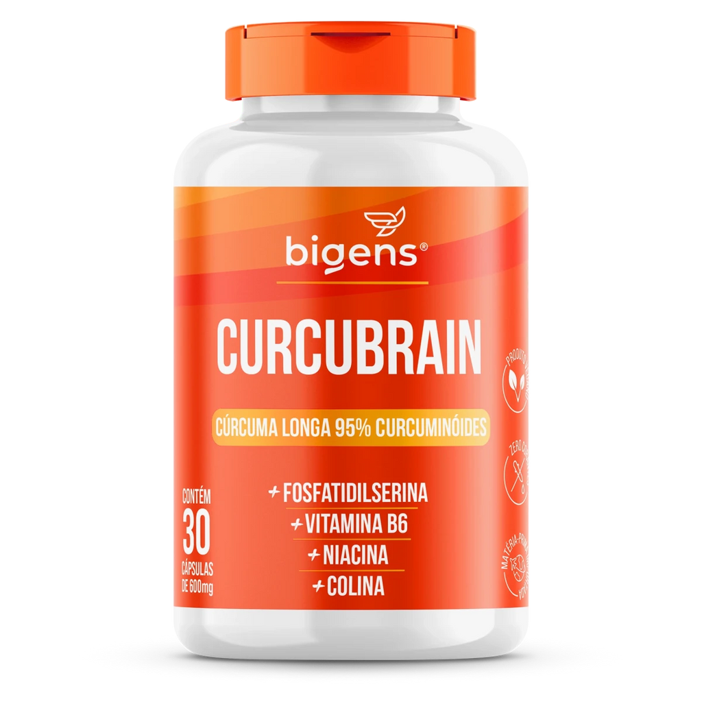 Curcubrain | Fosfatidilserina +Vit. B6 +Niacina +Colina 30 Cápsulas - Bigens