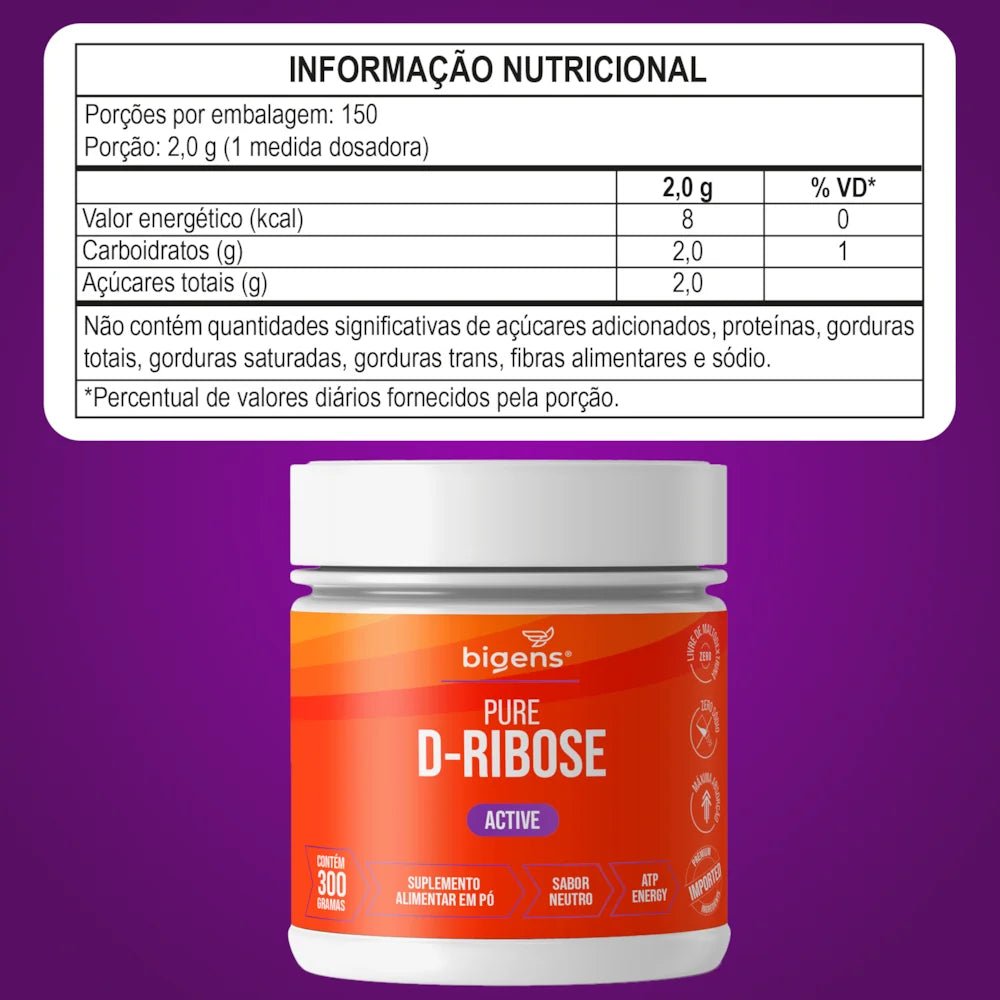 D Ribose | ATP Energy 300g - Bigens