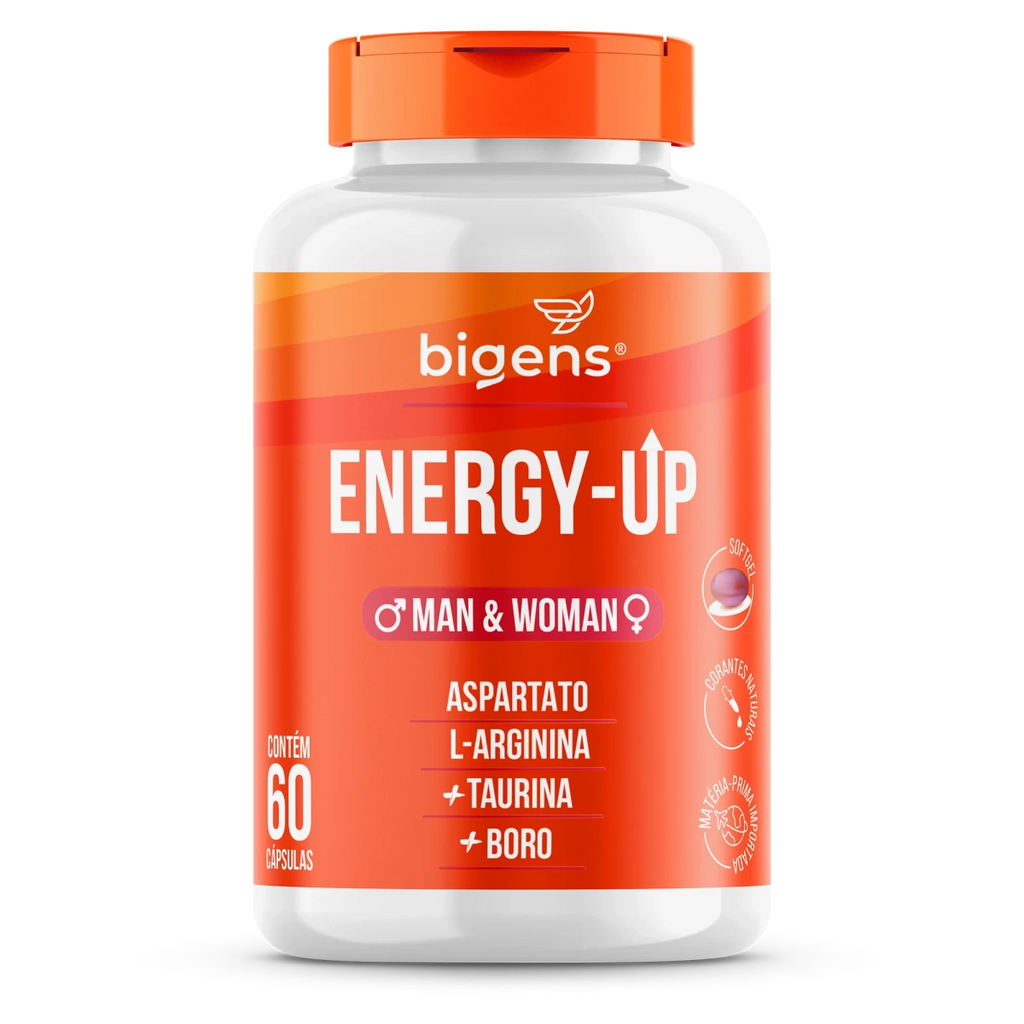 Energy Up | Aspartato + L - Arginina + Taurina + Boro 60 Cápsulas - Bigens