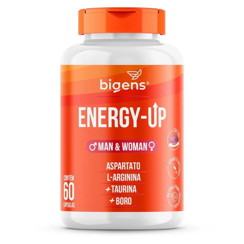 Energy Up | Aspartato + L - Arginina + Taurina + Boro 60 Cápsulas - Bigens
