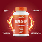 Energy Up | Aspartato + L - Arginina + Taurina + Boro 60 Cápsulas - Bigens