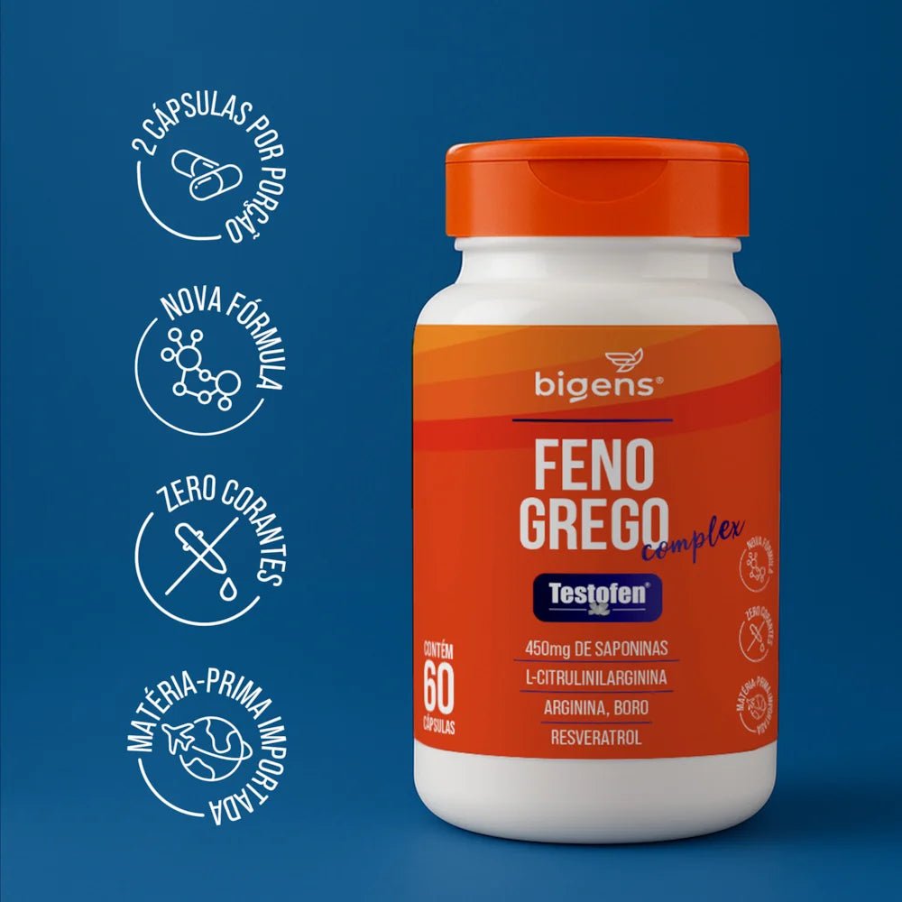 Feno Grego Complex | 450mg de Saponinas 60 Cápsulas - Bigens