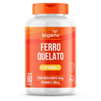 Ferro Quelato + Vitamina C | 34mg Bisglicinato 60 cápsulas - Bigens