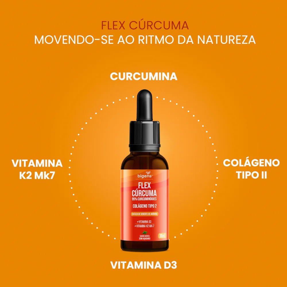 Flex Cúrcuma | Colágeno Tipo 2 30ml - Bigens