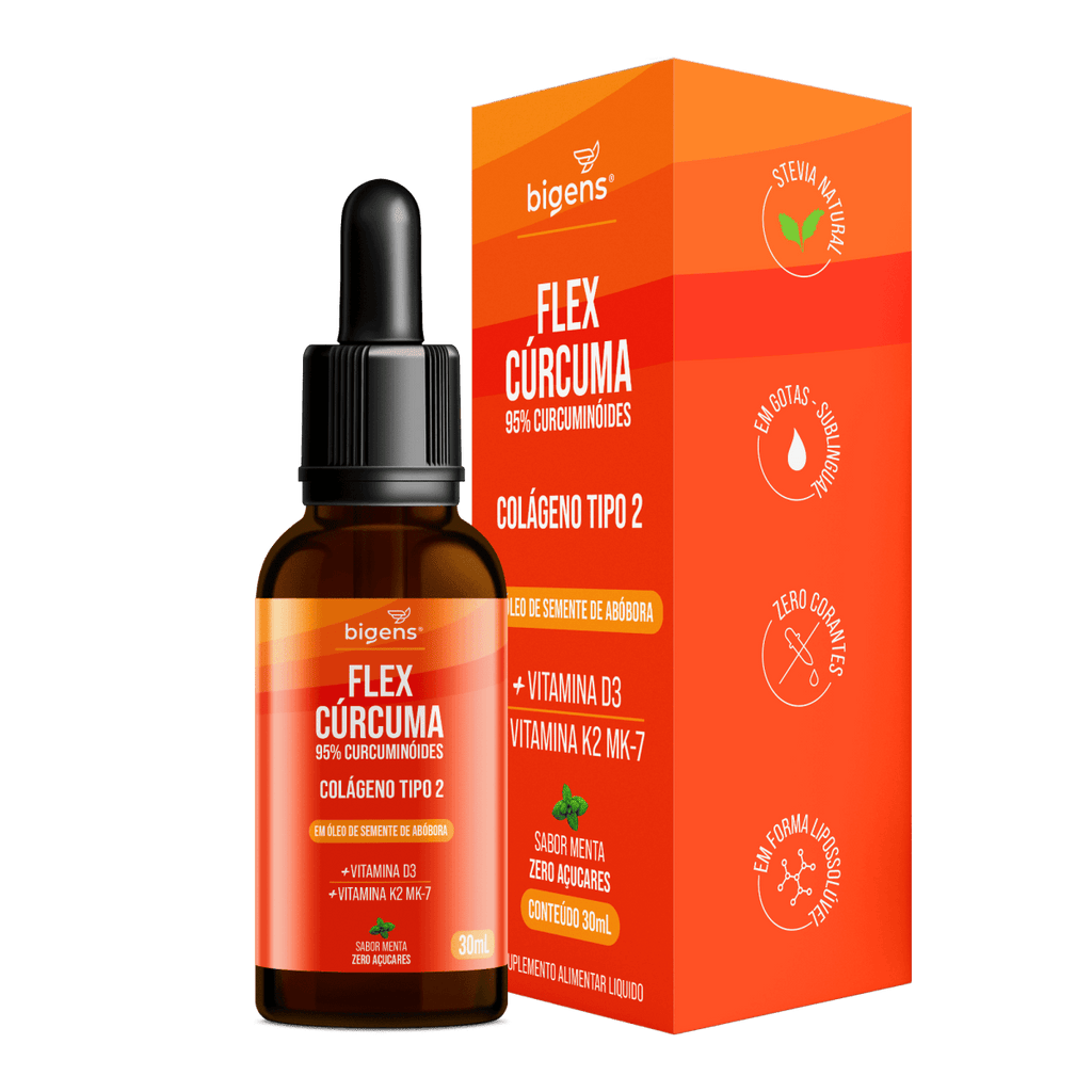 Flex Cúrcuma | Colágeno Tipo 2 30ml - Bigens