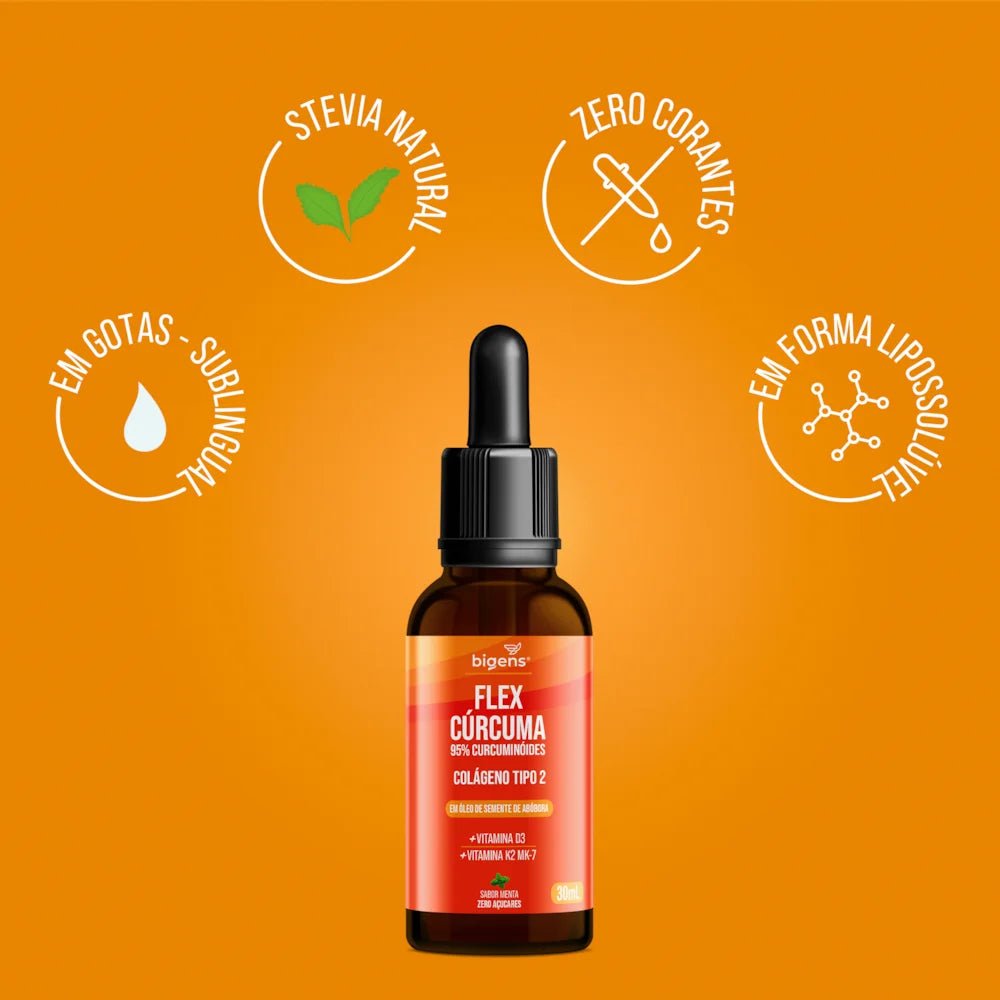 Flex Cúrcuma | Colágeno Tipo 2 30ml - Bigens