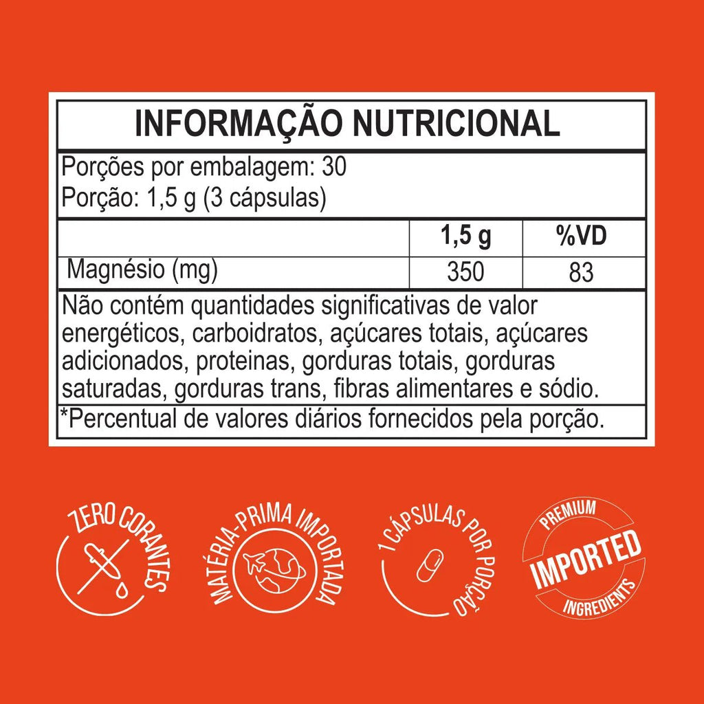 Four Mag | Magnésio 4 em 1: Taurato + Citrato + Dimalato + Bisglicinato 90 Cápsulas - Magnésio - Bigens