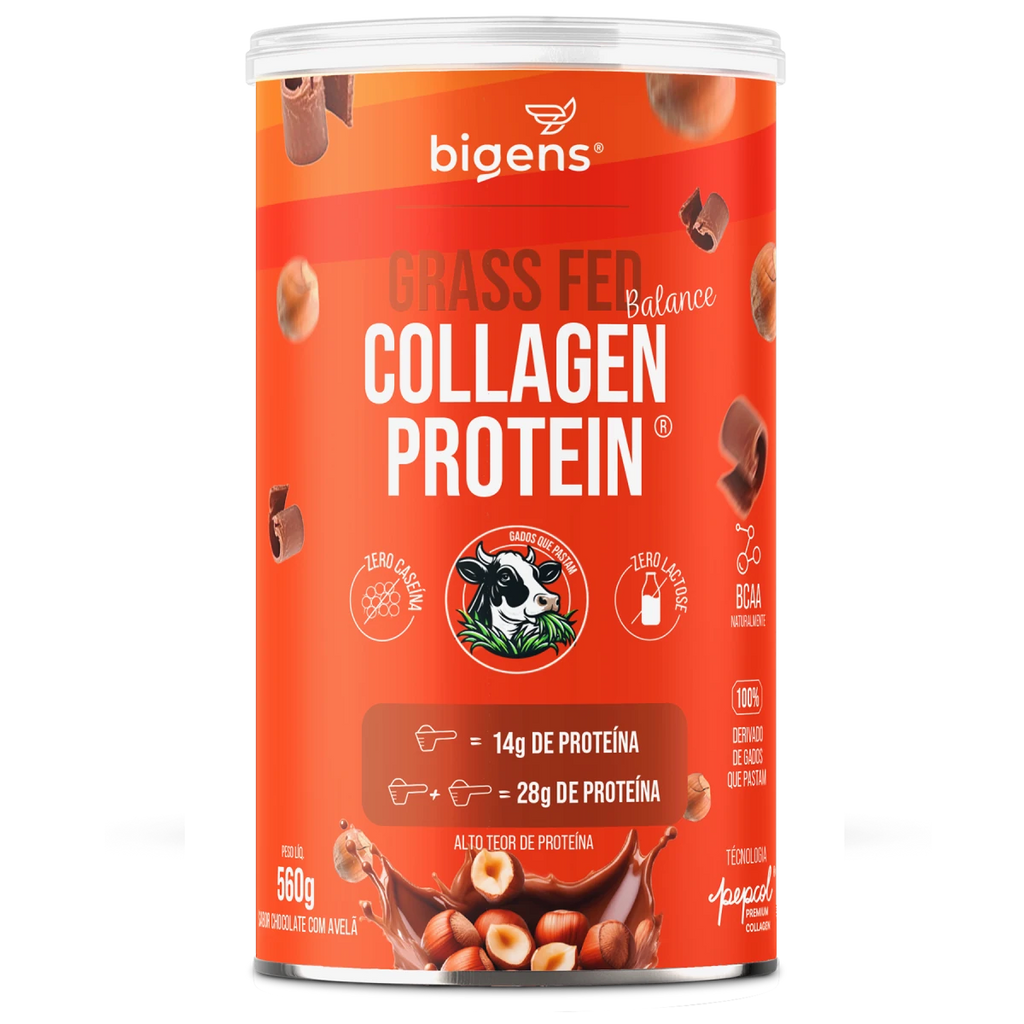 Grass Fed Balance Collagen Protein Chocolate com Avelã | Alto Teor