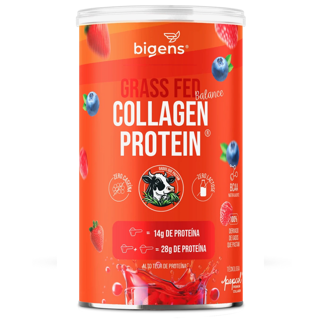 Grass Fed Balance Collagen Protein Frutas Vermelhas | Alto Teor de Proteína 560g - Bigens