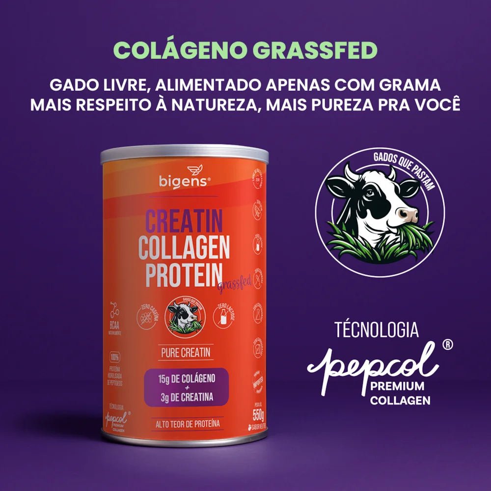 Grass Fed Creatin Collagen Protein | Pure Creatin 550g - Bigens