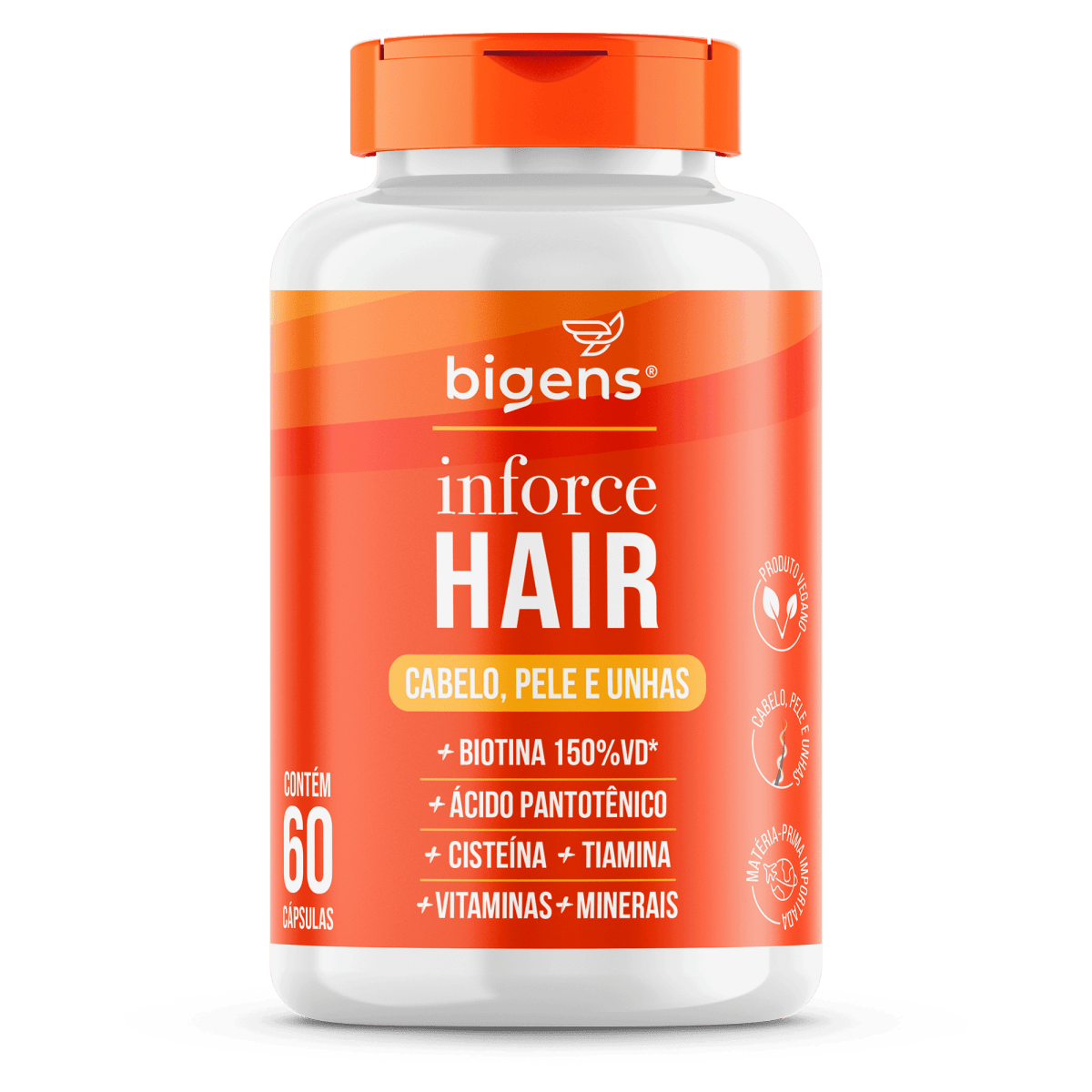Inforce Hair® | Cabelo, pele e unhas 60 Cápsulas - Bigens