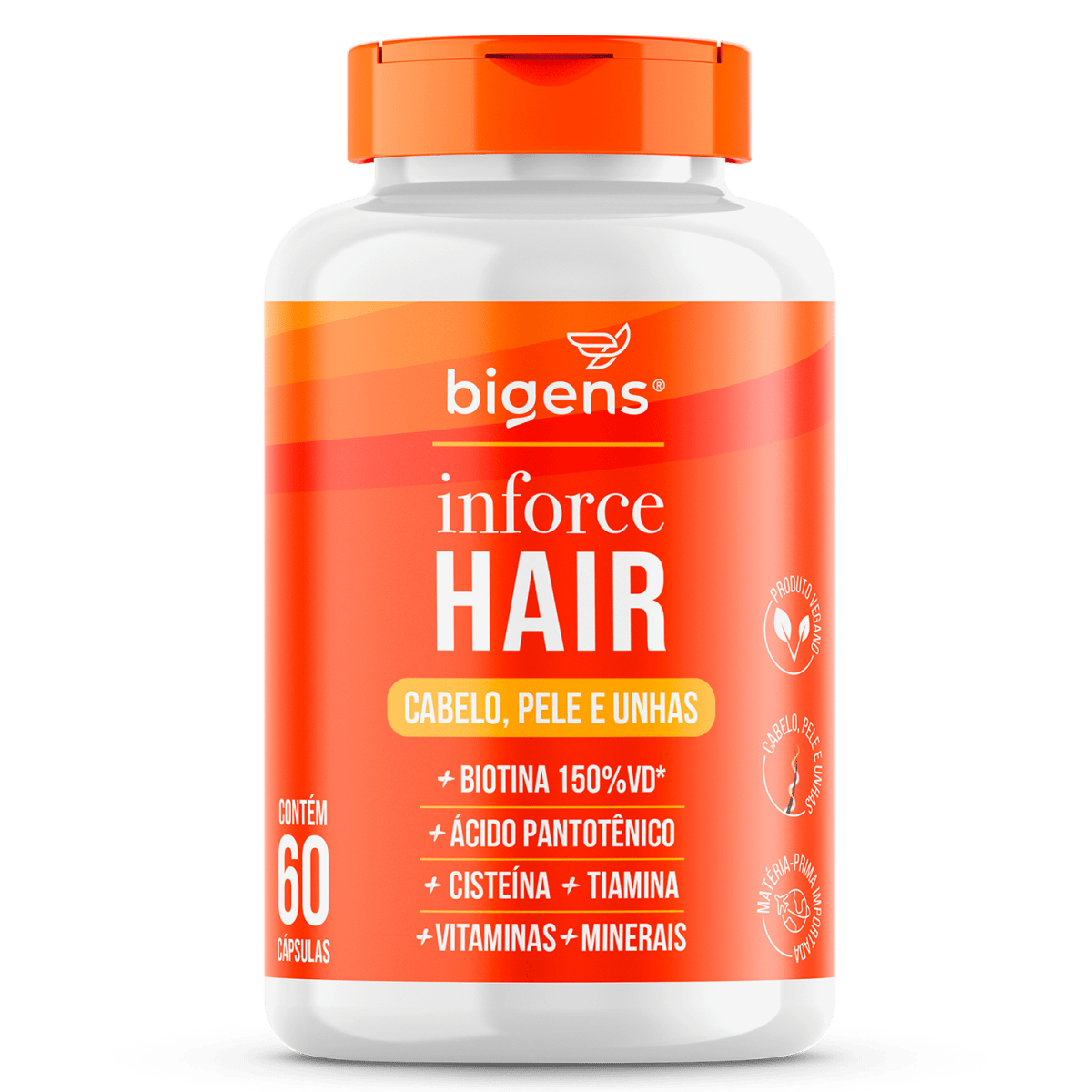 Inforce Hair® | Cabelo, pele e unhas 60 Cápsulas - Bigens
