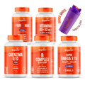 Kit Essenciais: Q10 + Ômega 3 + Magnésio + Complexo B + D3 + Brinde - Bigens