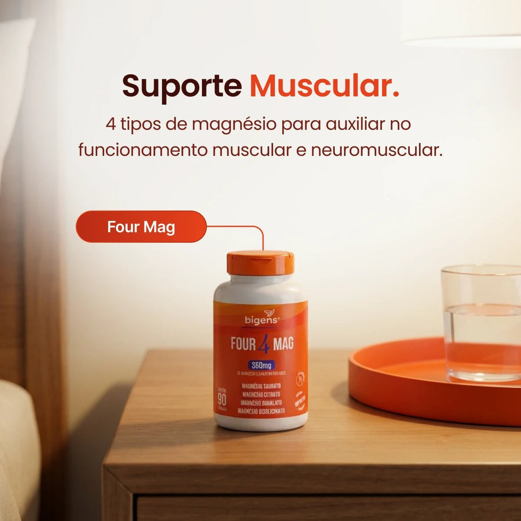 Kit Essenciais: Q10 + Ômega 3 + Magnésio + Complexo B + D3 + Brinde - Bigens