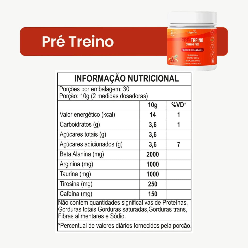 Kit Performance Bigens: Whey, Creatina, Pré - Treino e Maca Peruana - Bigens