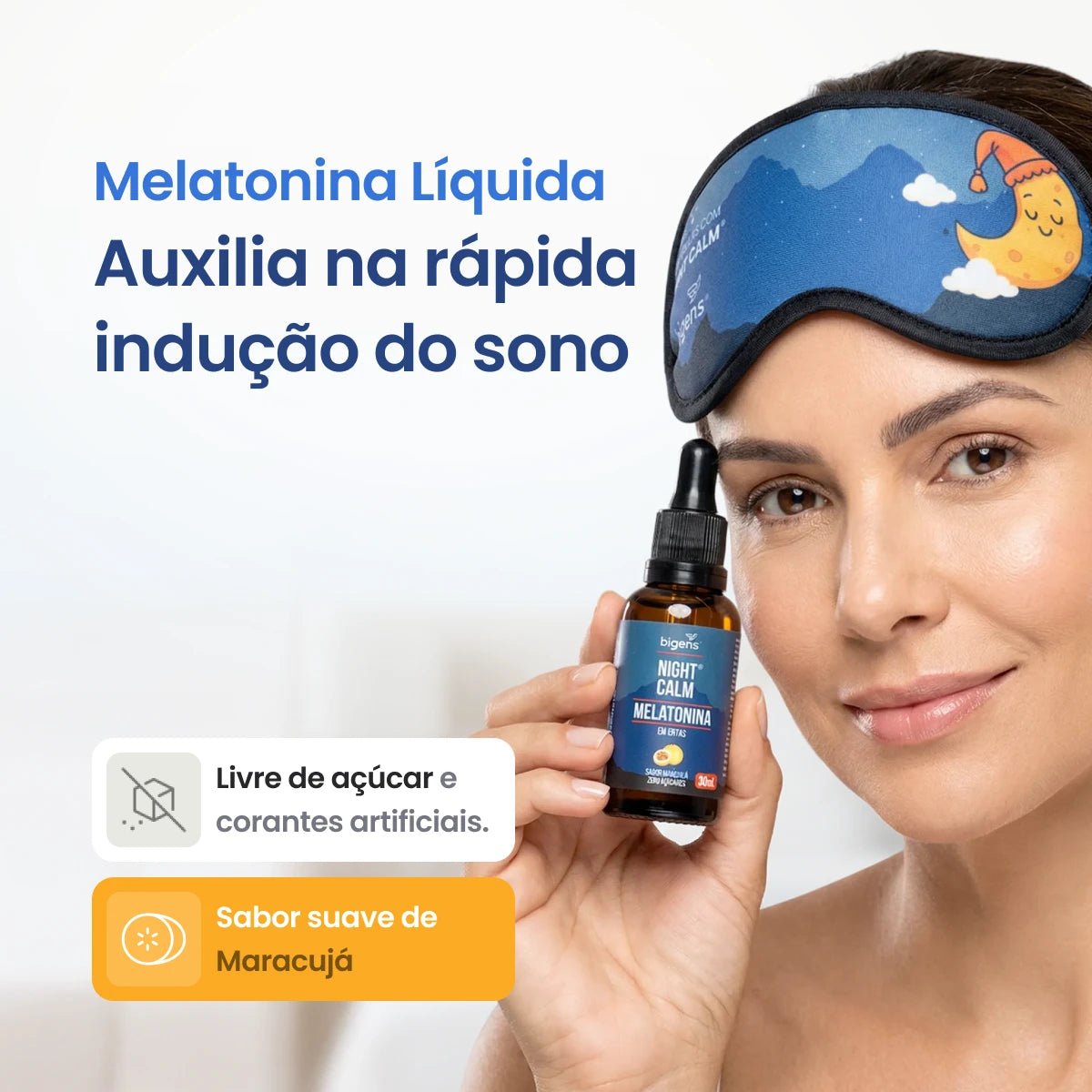 Kit Sono Profundo - Night Calm Melatonina Maracujá + Tri Magnésio Inositol relax - Bigens