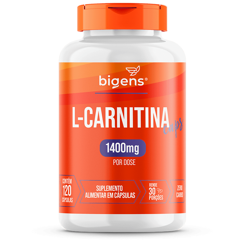 L - Carnitina | 1.400mg de L - Carnitina 120 Cápsulas - Bigens