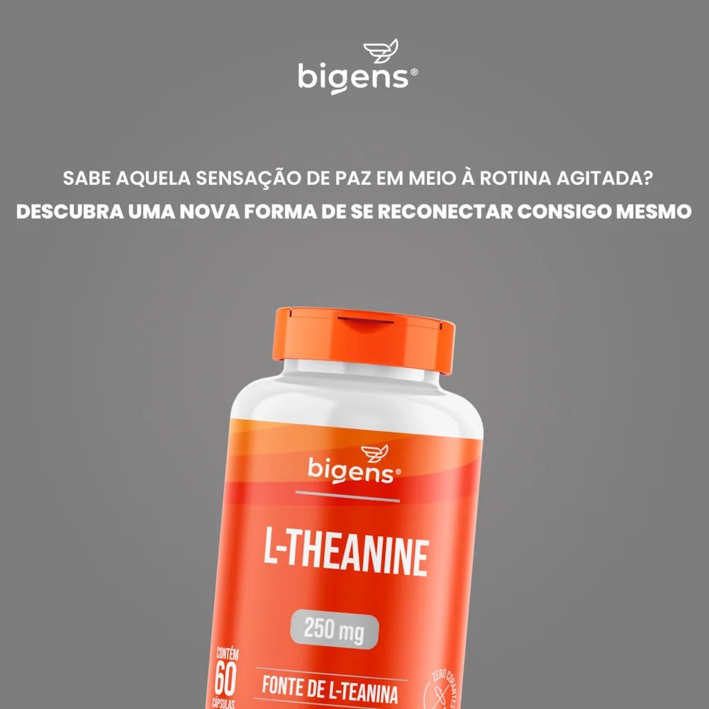 L - Theanine | Fonte de L - Teanina 250mg 60 Cápsulas - Bigens