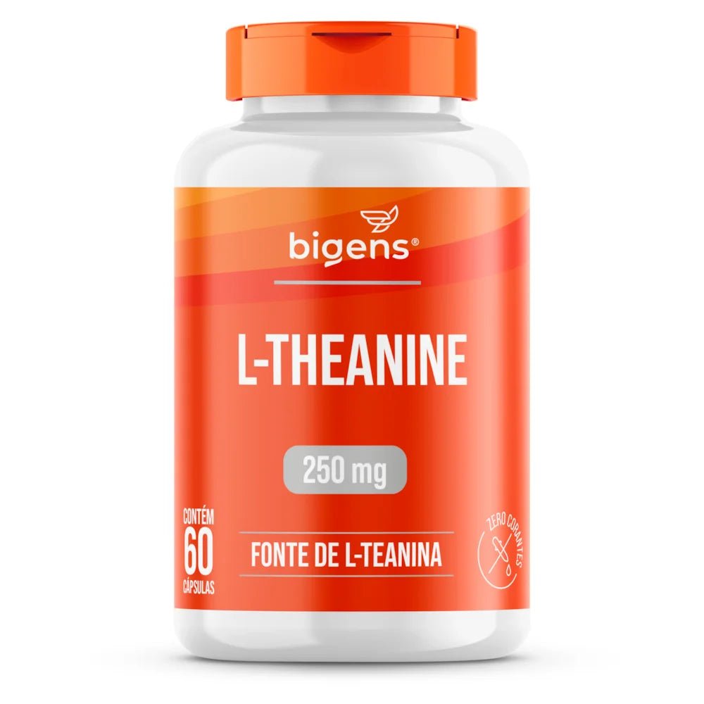 L - Theanine | Fonte de L - Teanina 250mg 60 Cápsulas - Bigens