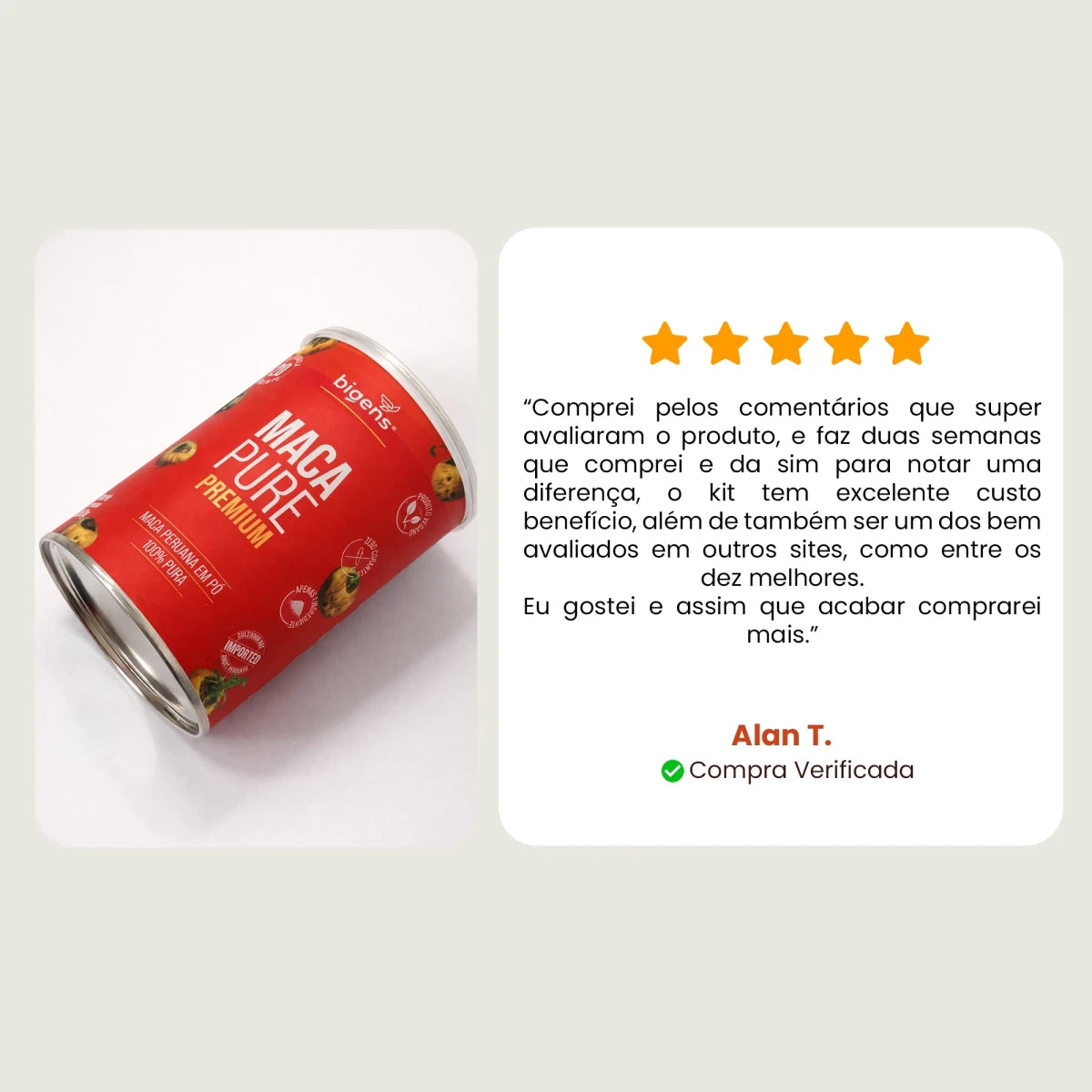 Maca Peruana Pura Farinha Maca Pure Dourada 150g - Bigens