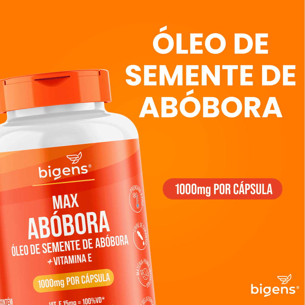 Max Abóbora | 1.000mg por Cápsula + Vit. E 150 Cápsulas - Bigens
