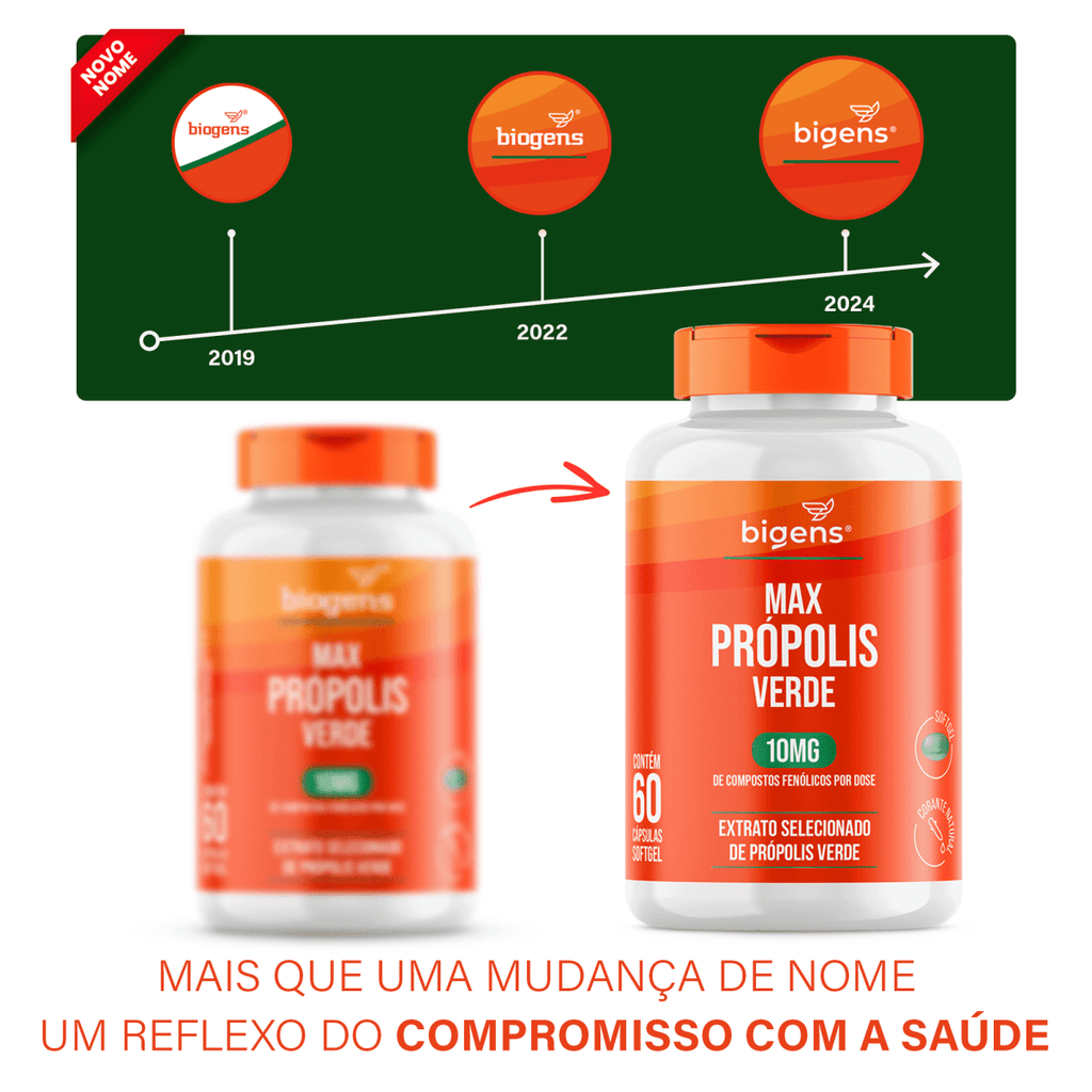 Max Própolis Verde | 10mg de Compostos Fenólicos 60 Cápsulas - Bigens