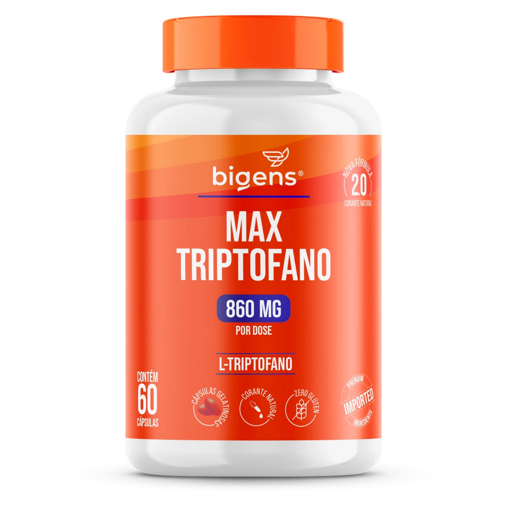 Max Triptofano | 860mg por Dose 60 Cápsulas - Bigens