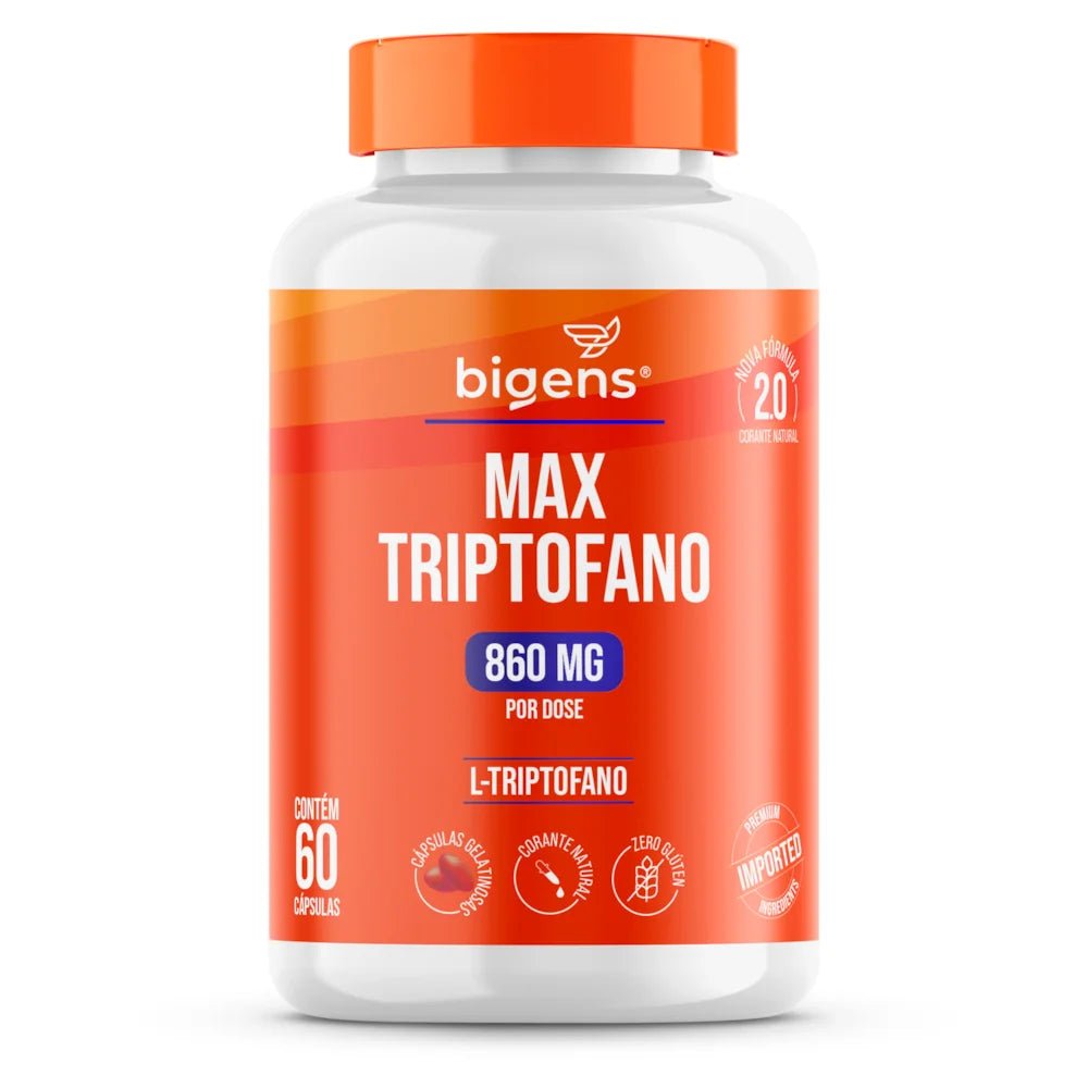 Max Triptofano | 860mg por Dose 60 Cápsulas - Bigens