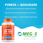 Mega Ômega 3 | EPA 1000mg DHA 400mg 120 Cápsulas - Bigens