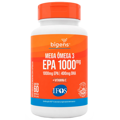 Mega Ômega 3 | IFOS EPA 1000mg DHA 400mg 60 Cápsulas - Ômega 3 - Bigens