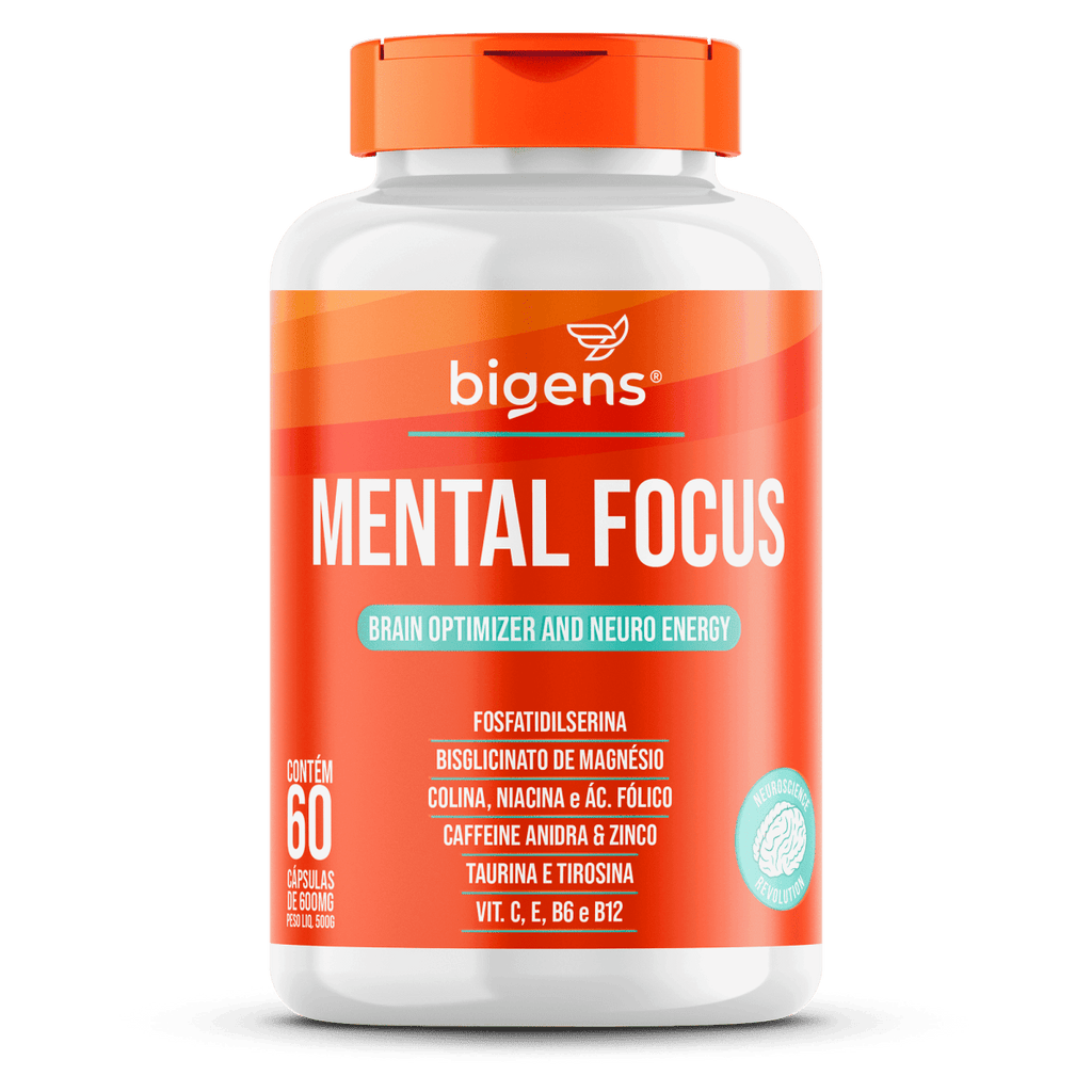Mental Focus | Otimizador Cerebral 60 Cápsulas - Bigens